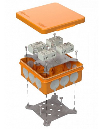 Коробка огнестойкая для о/п двухкомпонентная 60-0303-FR6.0-8 Е15-Е120 100х100х40 Промрукав (60-0303-FR6.0-8) в Назрани Огнестойкие кабельные линии Pintop.ru