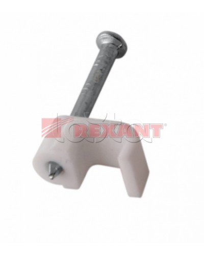 Крепеж кабеля плоский 8мм х 3мм (10шт/уп) REXANT 07-4207 в Назрани Держатели, клипсы, скобы Pintop.ru