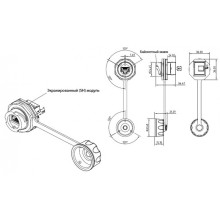 Промышленный модуль Keystone Jack RJ-45 (8P8C) Hyperline (KJ-IE-8P8C-C5e-180-SH-F-BK)