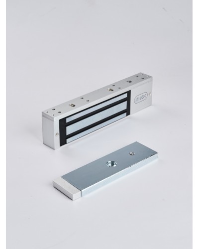 R-Lock RL-EM350-LSS - Электромагнитный замкок, 350кг, DC12/24B, цвет серебристый сатинированный алюминий RAL 7047, два датчика втроены в корпус замка: датчик Холла и магнито-контактный датчик в Назрани Электромагнитные замки Pintop.ru