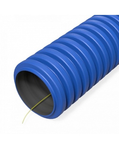 Труба гофрированная двустенная ПНД гибкая тип 450 (SN34) с/з синяя d32 мм (100м/уп) Промрукав (PR15.0254) в Назрани Труба гофрированная Pintop.ru