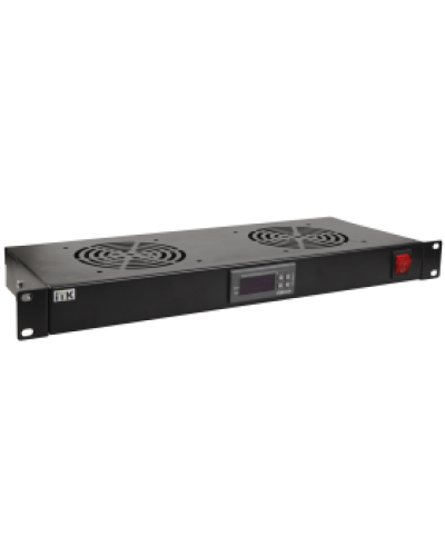 ITK Модуль вентил. 1U с цифр. термостатом 4 вент. черный (FM05-1U4TS-R) в Назрани Вентиляторные модули Pintop.ru