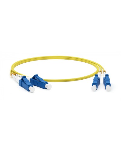 Патч-корд волоконно-оптический SM 9/125 (OS2), LC/UPC-LC/UPC, duplex, LSZH, 2 м Hyperline FC-D2-9-LC/UR-LC/UR-H-2M-LSZH-YL (FC-9-LC-LC-UPC-2M) в Назрани Патч-корды оптические Pintop.ru
