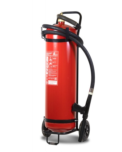 Огнетушитель ПОЖТЕХНИКА ОП-50(з) МИГ Е (10А, 233В-3, С, Е) на тележке с перекр.стволом в Назрани Огнетушители Pintop.ru