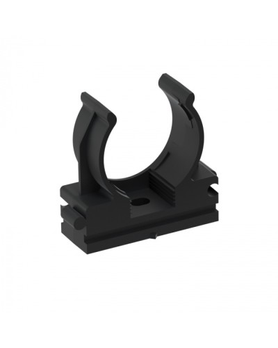 CFQ25 Держатель (клипса) для труб, для монтажного пистолета D25мм, цвет чёрный (10шт) Экопласт (41525-10BL) в Назрани Держатели, клипсы, скобы Pintop.ru