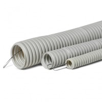 Труба гофр. тяжелая самозатух. ТГТ СЗПВХ(нг) 40 мм с зондом (15 м) ПожТехКабель (710-005)