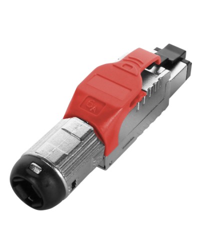 Разъем полевой оконцовки RJ-45 Hyperline (PLUE-8P8C-S-C6A-SH-RD) в Назрани Коннекторы Pintop.ru