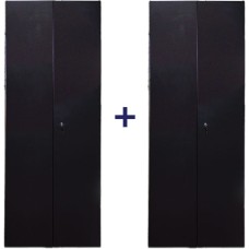 Комплект дверей 47U, 800 мм, черный, передняя - распашная металл, задняя - распашная металл TWT TWT-CBB-DR47-8x-S-M1