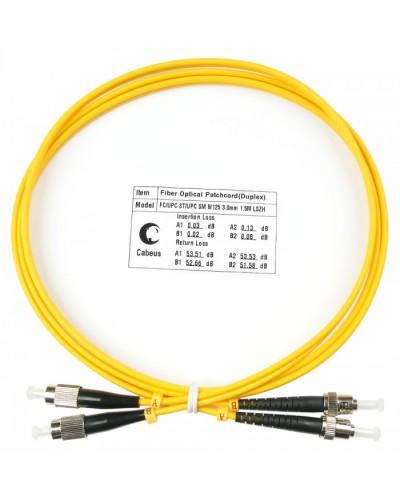 Шнур оптический duplex FC-ST 9/125 sm 1,5м LSZH Cabeus FOP(d)-9-FC-ST-1,5m в Назрани Патч-корды оптические Pintop.ru
