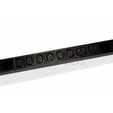 Блок розеток горизонтальный черн Hyperline (SHE19-4IEC-6BIEC-AIEC)