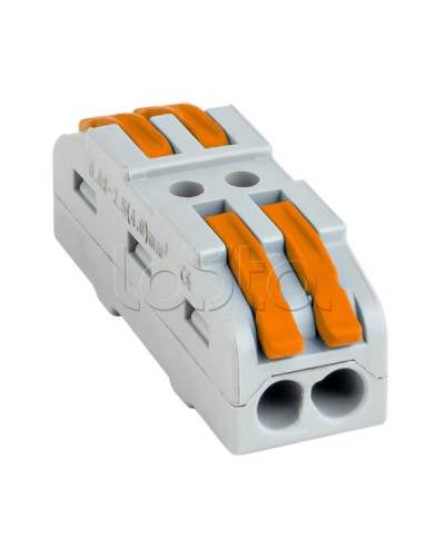 Строительно-монтажная клемма СМК 222-422 проходная 2 полюса 0,08-4мм2 (25шт.) EKF PROxima (plc-smk-422) в Назрани Клеммные колодки Pintop.ru