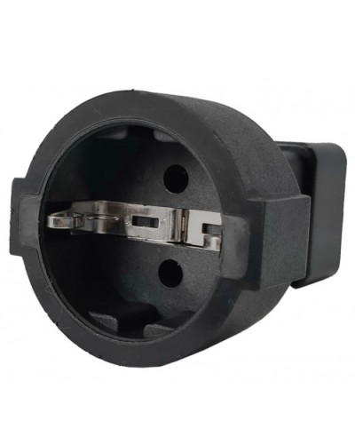 Адаптер переходной, розетка Schuko - вилка C20, 220В, 16А, черный LANMASTER (LAN-PPS/20-BK) в Назрани Проходные адаптеры и розетки оптические Pintop.ru