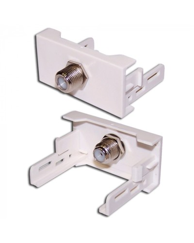 Вставка Mosaic 22.5x45 с RF-адаптером F-81, белая LANMASTER (LAN-WA-LP-RF-WH) в Назрани Коннекторы и разъемы Pintop.ru