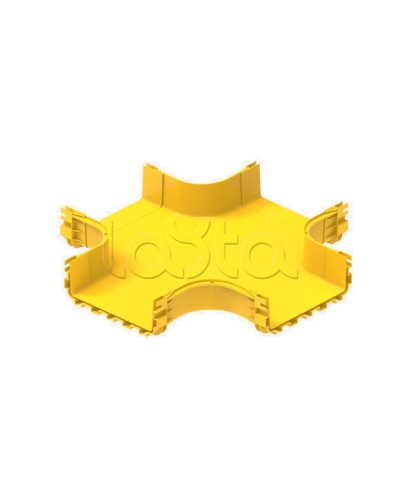 Ответвитель крестообразный пластиковый оптического лотка Hyperline FBTR-300-CRS в Назрани Аксессуары для лотков Pintop.ru