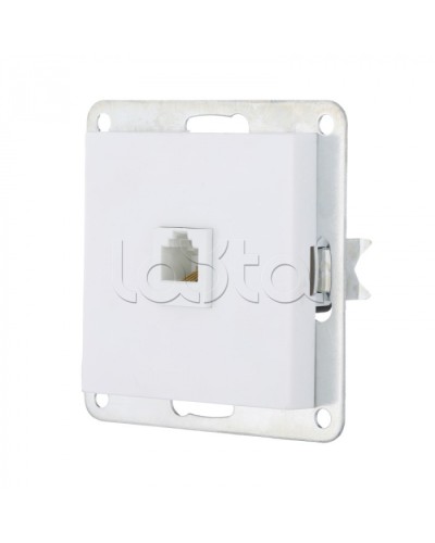 Розетка телефонная RJ-12 с накладкой (белый) LK 80 Экопласт (845504-1) в Назрани Розетки компьютерные и телефонные Pintop.ru