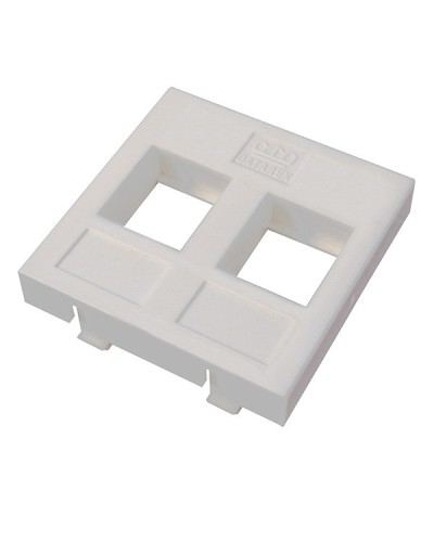 Адаптер Mosaic 45 х 45 мм для модуля Keystone, 2 порта, белый Datarex DR-5303 в Назрани Коммутационные изделия Pintop.ru