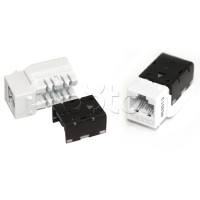 Вставка Keystone Jack RJ-45(8P8C), категория 6A, 110 IDC черная Hyperline (KJNE-8P8C-C6A-90-BK)