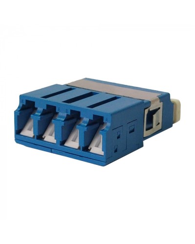 Адаптер оптический LC OM3, со шторкой, корпус SC, квадро LANMASTER (LAN-4LCS/SH-AM-OM3) в Назрани Проходные адаптеры и розетки оптические Pintop.ru