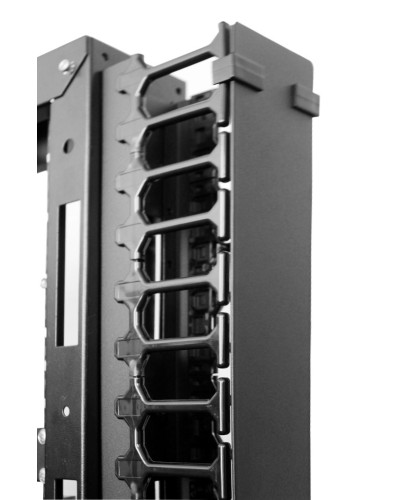 Органайзер с пластиковыми пальцами 42U ЦМО (ВКО-П-42/48-9005) в Назрани Кабельные органайзеры Pintop.ru