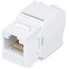 Вставка Keystone Jack RJ-45(8P8C), категория 6, 110 IDC, угол заделки 180 градусов, без инструмента (Toolless), белая