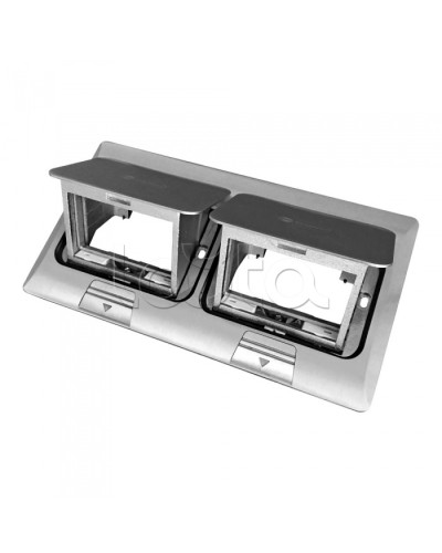 Люк в пол на 2x2 поста (45х45мм) в комплекте с коробкой и суппортом, сталь Экопласт (70027) в Назрани Системы лючков и колонн Pintop.ru