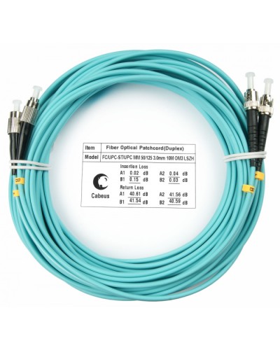 Шнур оптический duplex FC-ST 50/125 mm OM3 20м LSZH Cabeus FOP-50-FC-ST-20m в Назрани Патч-корды и пигтейлы Pintop.ru