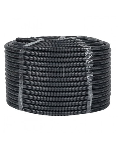 Труба гофр. ПНД с протяжкой d25 мм (50 м) черная EKF-Plast (tpnd-25-50m) в Назрани Труба гофрированная Pintop.ru