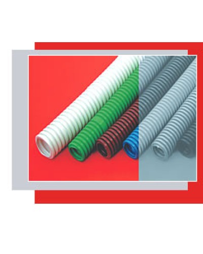 Труба гофрированная HFFR легкая диам 25 мм, с зондом, без галогена,трудногорючая, цвет серый Экопласт 20125HFR в Назрани Труба (ОКЛ) Экопласт Pintop.ru