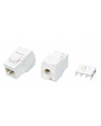 Вставка Keystone Jack RJ-45(8P8C) Hyperline KJ8-8P8C-C6A-180-TLS-WH в Назрани Модули Keystone Pintop.ru