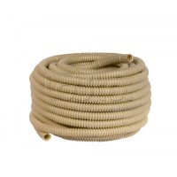 Труба гофр. ПВХ с протяжкой d20 мм (25 м) светлое дерево EKF-Plast (tg-z-20w)