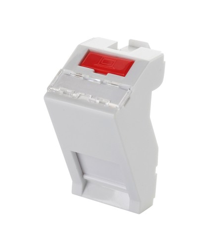 Адаптер 45 × 22,5 мм для 1 модуля Keystone, наклонный, белый Eurolan (16B-45-05WT) в Назрани Модули Keystone Pintop.ru