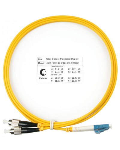 Шнур оптический duplex LC-FC 9/125 sm 1,5м LSZH Cabeus FOP(d)-9-LC-FC-1,5m в Назрани Патч-корды оптические Pintop.ru
