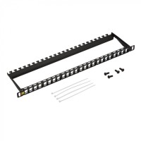 Патч-панель наборная 19" компактная LANMASTER LAN-PPC24OK-UTP