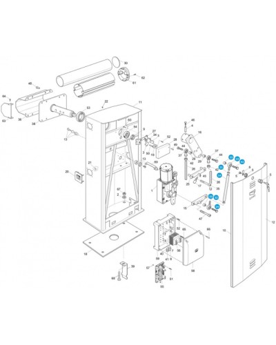 Корпус шлагбаума Came 119RIG056 в Назрани Запчасти для шлагбаумов и автоматики Pintop.ru