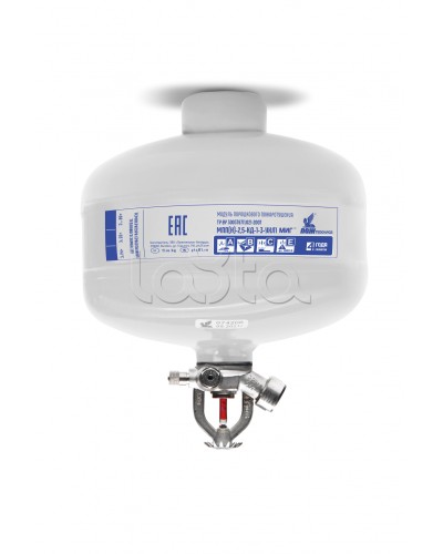 Модуль порошкового пажаротушения ПОЖТЕХНИКА МПП-2,5/68 МИГ (температура срабатывания +68°С) (белый) в Назрани Огнетушители Pintop.ru