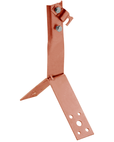 Держатель проводника круглого 6-10мм винтовой для конька h=100мм медь IEK (ZDP80-50-4-16-100) в Назрани Крепеж Pintop.ru