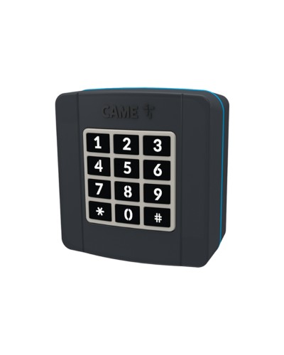 Проводная накладная кодонаборная клавиатура Came 806SL-0280 - SELT1BDG, подключаемая к шине CXN, 12 кнопок, синяя подсветка, RAL7024 в Назрани Запчасти для шлагбаумов и автоматики Pintop.ru