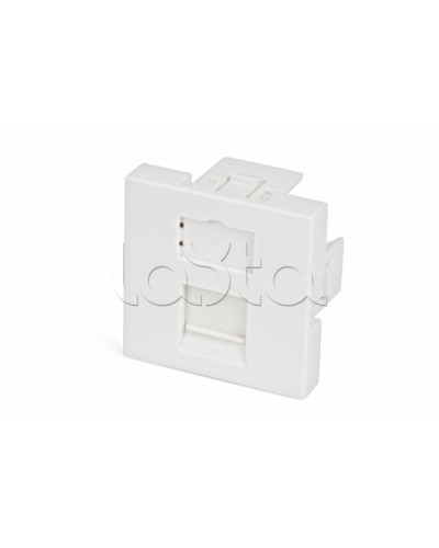 Вставка 45x45 (аналог Mosaic) для 1 модуля формата Keystone Jack, со шторкой Hyperline SIP2-1K-M45-45 в Назрани Модули Keystone Pintop.ru