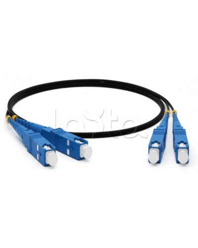 Патч-корд SM 9/125 (OS2), SC/UPC-SC/UPC, 2мм, duplex LSZH 1м черн Hyperline FC-D2-9-SC/UR-SC/UR-H-1M-LSZH-BK в Назрани Патч-корды оптические Pintop.ru