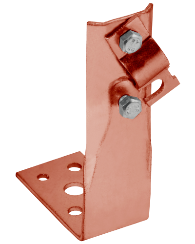 Держатель проводника круглого 6-10мм винтовой угловой h=80мм медь IEK (ZDP87-50-1-16-80) в Назрани Крепеж Pintop.ru