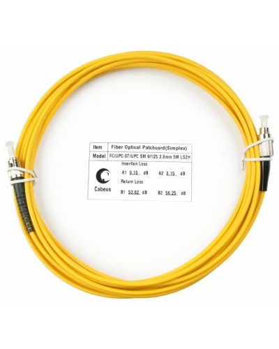 Шнур оптический simplex FC-ST 9/125 sm 7м LSZH Cabeus FOP(s)-9-FC-ST-7m в Назрани Патч-корды оптические Pintop.ru