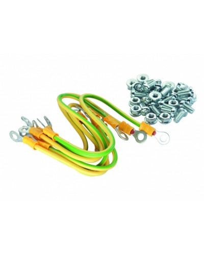 Eurolan Набор проводов заземления, 4 провода 250 мм × 4,0 кв.мм, 4 провода 150 мм × 4,0 кв.мм (60A-14-13GR) в Назрани Аксессуары для стоек и шкафов Pintop.ru