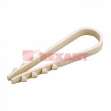 Дюбель-хомут 19-25, белый (100шт/уп) REXANT 07-4503