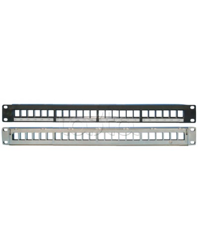 Наборная коммутационная панель 19”, 1U, 24 порта UTP/FTP Eurolan (27F-00-24BL) в Назрани Коннекторы Pintop.ru