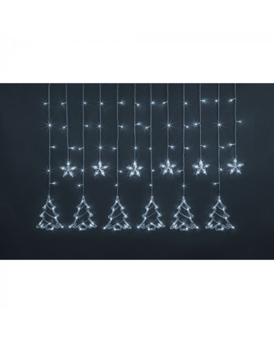 Гирлянда Navigator 95 124 NGF-D033-02 (бахрома звезды и елочки CW 2.5*1м IP20) в Назрани Источники света(Лампы) Pintop.ru