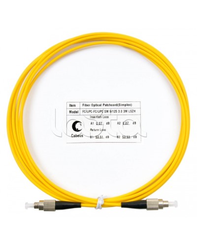 Шнур оптический simplex FC-FC 9/125 SM 3 м LSZH Cabeus FOP(s)-9-FC-FC-3M в Назрани Патч-корды оптические Pintop.ru