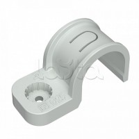 Крепеж-скоба пластиковая односторонняя для прямого монтажа атмосферостойкая серая в п/э d25 мм (10шт/450шт уп/кор) Промрукав (PR13.0399)