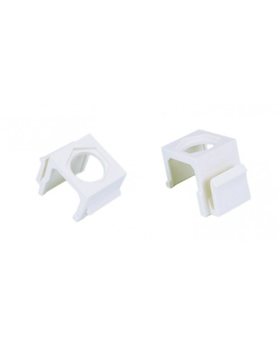 Вставка формата Keystone Jack для коаксиальных разъемов, ROHS, белая Hyperline (KJ1-COAX-WH) в Назрани Кроссы оптические Pintop.ru