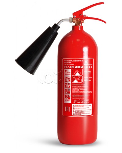 Огнетушитель ПОЖТЕХНИКА ОУ-3 ИНЕЙ (34В, до 10 000V) (баллон по ГОСТ 949) в Назрани Огнетушители Pintop.ru