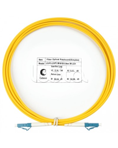 Шнур оптический simplex LC-LC 9/125 SM 3 м LSZH Cabeus FOP(s)-9-LC-LC-3M в Назрани Патч-корды оптические Pintop.ru